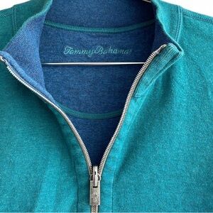 Men's Tommy Bahama Half-Zip Midweight Teal & Blue Medium